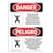 Signmission OSHA Sign, Permit Required Confined Space Bilingual, 10in X 7in Rigid Plastic, 7" W, 10" H, Spanish OS-DS-P-710-VS-1685 - alternate 1